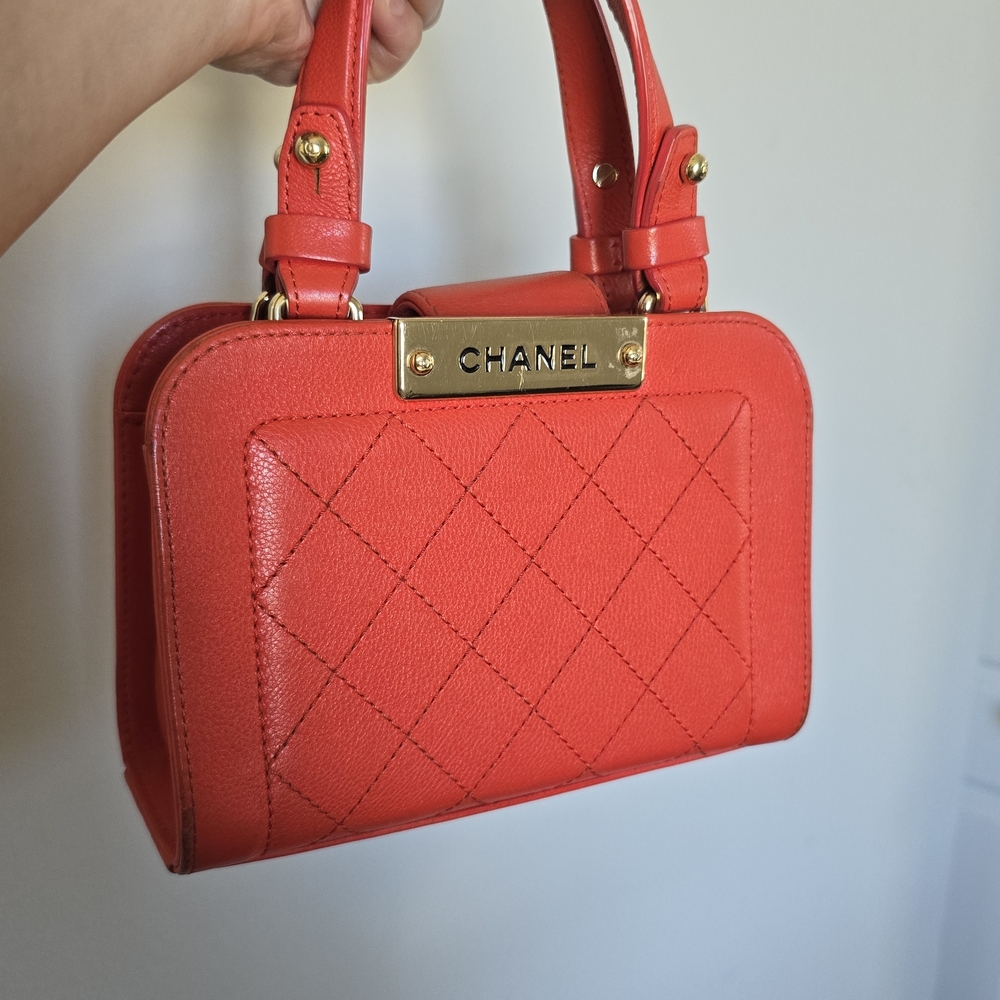 Chanel Red Quilted Satchel